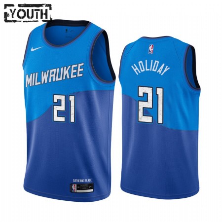 Kinder NBA Milwaukee Bucks Trikot Jrue Holiday 21 2020-21 City Edition Swingman